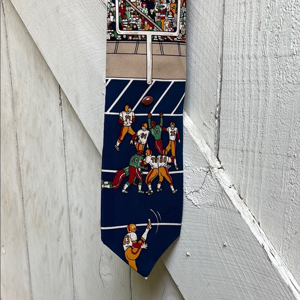 Quirky Vicky Davis Football Themed Tie